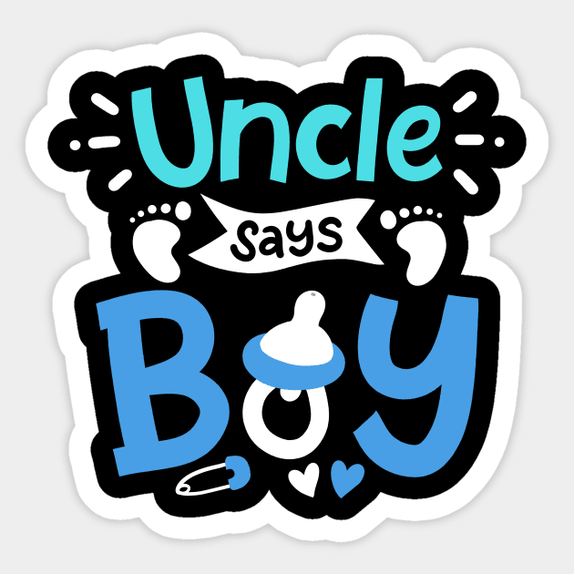 Gender Reveal Uncle Boy Sticker by KAWAIITEE